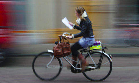 fietsen en studeren