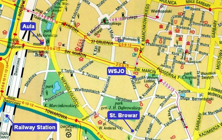 PLM 2005 Poznań downtown map